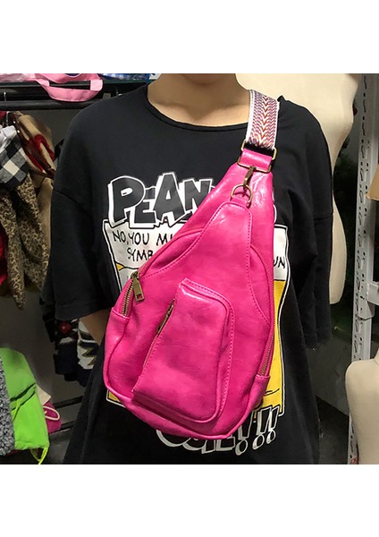 Kahverengi Yeni Kadın Çanta Vintage Kadın Fanny Paketi Renkli Moda Pu Göğüs Çantası (Yurt Dışından) fırsatları