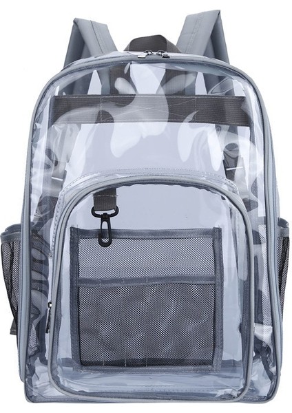 Büyük Pembe Moda Tasarımı Çift Şeffaf Pvc Set Çanta Su Geçirmez Okul Sırt Çantası Unisex Büyük Kapasiteli Katı Kadın Şeffaf Sırt Çantası (Yurt Dışından) fiyatları