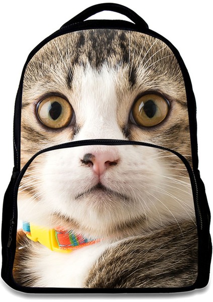 Cat 10 Dayanıklı Canlı Kedi Görüntü Sırt Çantaları Seyahat Laptop Çantaları Günlük Kolej Erkek Kız Kadın (Yurt Dışından) fiyatları