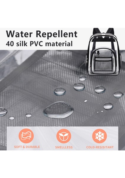 S-Siyah Rahat Spor Hafif Açık Seyahat Kadın Sırt Çantaları Kadın Temizle Şeffaf Pvc Su Geçirmez Sırt Çantası Okul Çantaları Sırt Çantası (Yurt Dışından) indirimleri