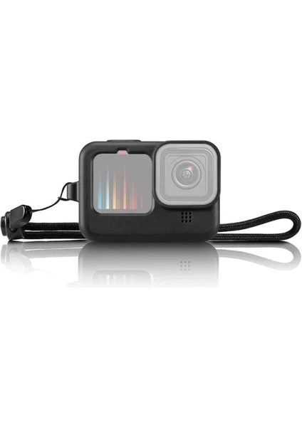 Gopro Hero 9/10/11/12/13 Yumuşak Silikon Kamera Kılıfı + Lens Kapağı Koruyucu Çerçeve Kılıf