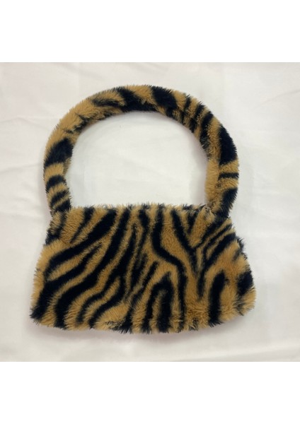 Sku 07 Retro Leopar Desen Baskı Sıcak Kürk Kadın Peluş Crossbody Çanta Kadınlar Için Kış Omuz Çantaları Çanta (Yurt Dışından) fırsatları