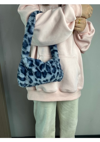 Sku 07 Retro Leopar Desen Baskı Sıcak Kürk Kadın Peluş Crossbody Çanta Kadınlar Için Kış Omuz Çantaları Çanta (Yurt Dışından) indirimleri