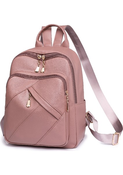 Pembe Kadınlar Için Koleji Su Geçirmez Kadın Sırt Çantaları Moda Sırt Çantası Pu Polyester Okul Çantaları Yumuşak Yeni Moda Sırt Çantası Özel (Yurt Dışından)