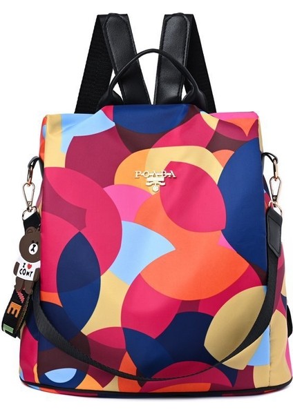 Siyah Yüksek Kapasiteli Bayan Sırt Çantası, Özel Rahat Su Geçirmez Crossbody Sırt Çantası Seyahat Çantası (Yurt Dışından)