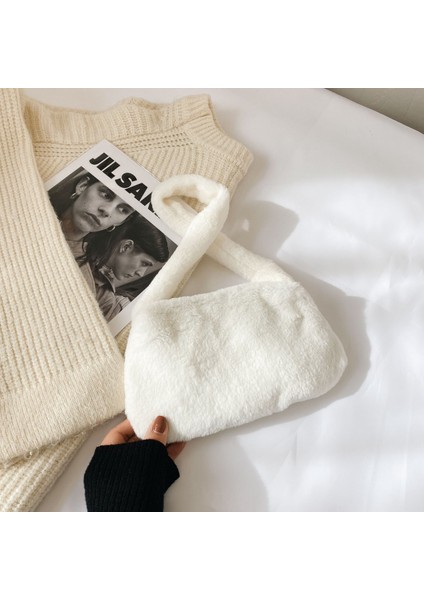 Sku 01 Retro Leopar Desen Baskı Sıcak Kürk Kadın Peluş Kadınlar Için Crossbody Çanta Kış Omuz Çantaları Çanta (Yurt Dışından)