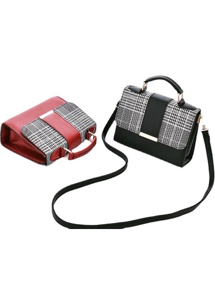Gri Moda Küçük Crossbody Çanta Ekose Çanta Kadınlar Için Yeni Pu Deri Kız Çocuk Çantası Ruj Cüzdan Tek Omuz Çantaları (Yurt Dışından) fiyatları