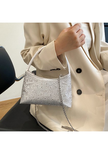 Çanta Renk 8 Lüks Kadın Gelin Düğün Çanta Parti Balo Glitter Bling Taklidi Manşonlar Çanta Yemeği Akşam Debriyaj Kova Çanta (Yurt Dışından) modelleri