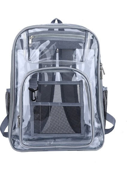 Gri Benzersiz Tasarım Üniversite Spor Çalışma Güvenliği Seyahat Temizle Tpu Sırt Çantası Şeffaf Gizli Sakli Konusmalar Okul Sırt Çantası See Through (Yurt Dışından)