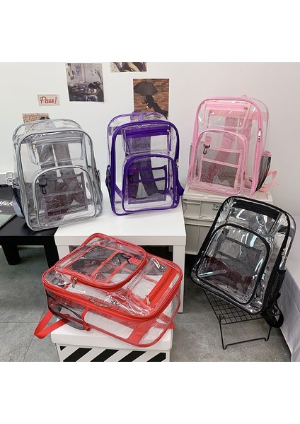 Gri Benzersiz Tasarım Üniversite Spor Çalışma Güvenliği Seyahat Temizle Tpu Sırt Çantası Şeffaf Gizli Sakli Konusmalar Okul Sırt Çantası See Through (Yurt Dışından) fırsatları