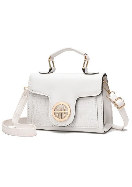 Beyaz 2023 Trendy Kadın El Çantası Vintage Moda Tasarımcısı Crossbody Çanta Lüks Bayanlar Tote (Yurt Dışından)