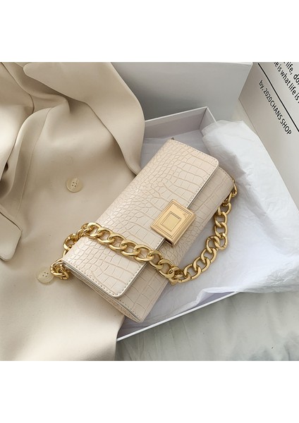 Mor Koltukaltı Çanta Kadın 2023 Moda Küçük Kare Çanta Retro Omuz Crossbody Çanta Zincir Timsah Mini Çanta (Yurt Dışından) fiyatları