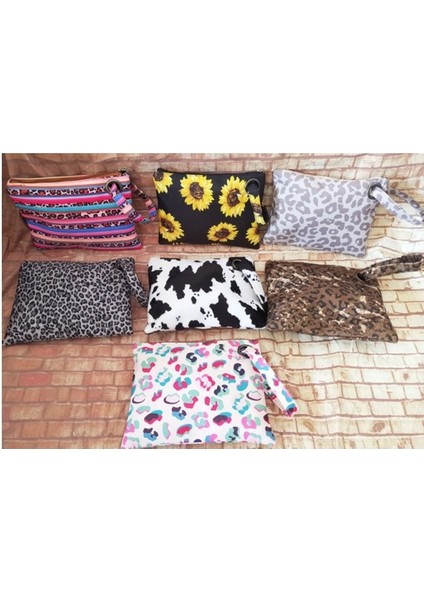 Stil 5 Silvia Kadın Moda Çiçek Inek Leopar Baskı Desen Debriyaj Çanta Renkli Zarf Akşam Parti Çantası (Yurt Dışından) fiyatları