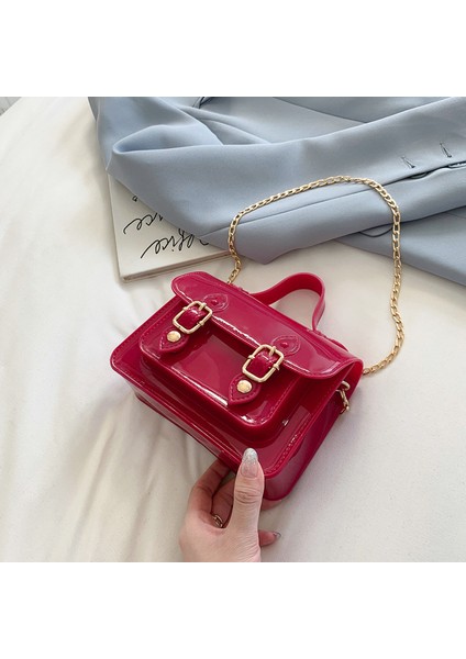 02 Yeni Moda Sevimli Zincir Jöle Çanta Mini Çanta Kadınlar Için Renkli ve Güzel Tek Omuz Messenger Çanta (Yurt Dışından) fiyatları