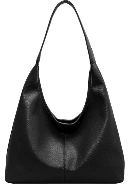 Siyah Yeni Trendy ve Moda Kadın Çanta Tarzı Hakiki Deri Omuz Çantasımoda Çanta (Yurt Dışından)