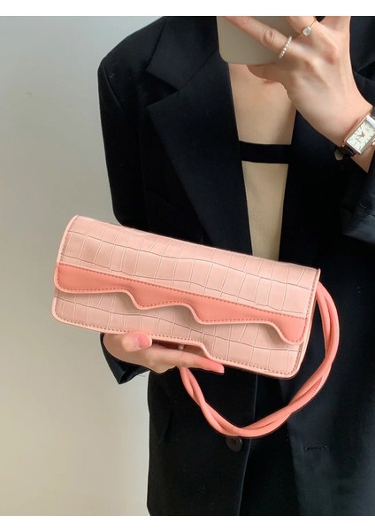 Beyaz 2023 Popüler Moda Degrade Renk Küçük Yüksek Doku Lüks Kadın Koltukaltı Çanta Çanta (Yurt Dışından) modelleri
