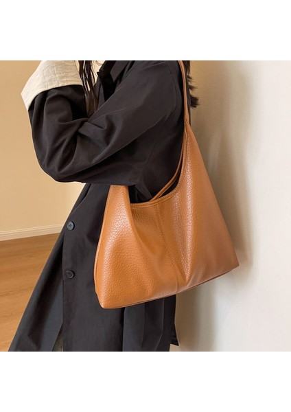 Siyah Yeni Trendy ve Moda Kadın Çanta Tarzı Hakiki Deri Omuz Çantasımoda Çanta (Yurt Dışından)