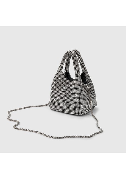 Gümüş 2023 Yaz Kore Versiyonu Akşam Yemeği Çanta Mizaç Her Şey Sepet Bilek Omuz Crossbody Çanta (Yurt Dışından) modelleri