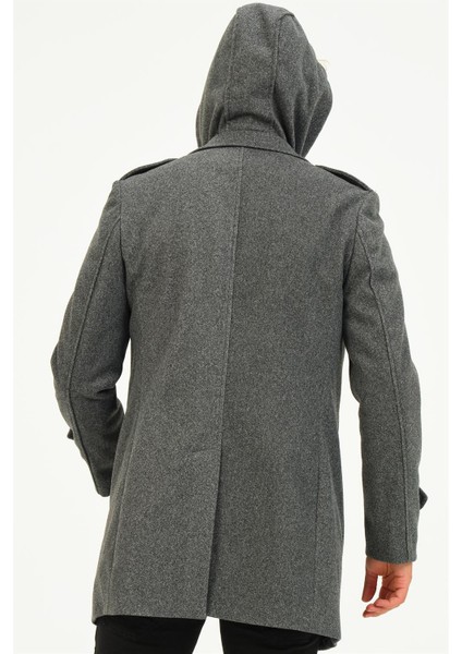 PLT8401 Dewberry Erkek Palto-Koyu Gri fiyatları