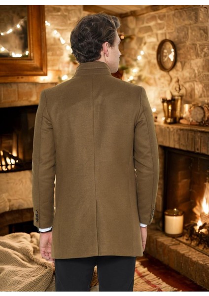 PLT8370 Dewberry Erkek Palto-Düz Camel fiyatları