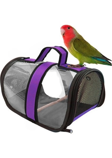 Tünekli Taşıma Çantası 20 x 30 cm Mor