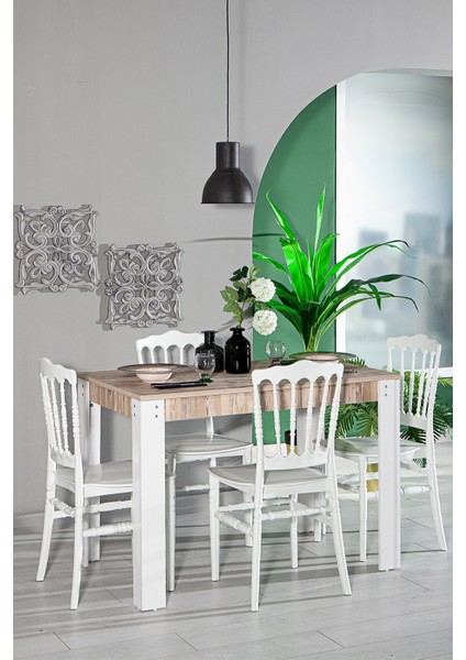 Home Grande Masa / Miray Mutfak Masa Takımı - Beyaz