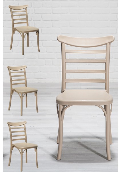 Efes Mutfak Sandalye 4 Adet – Cappucino
