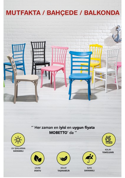 Efes Mutfak Sandalye 4 Adet – Cappucino