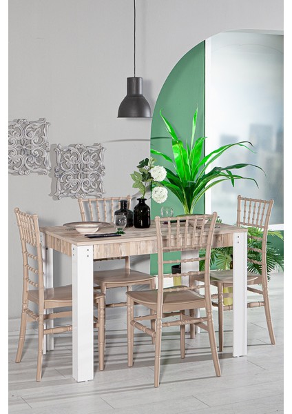 Home Grande Masa / Soho Mutfak Masa Takımı - Cappucino