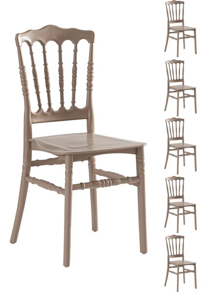 6 Adet Miray Cappucino Sandalye / Balkon-Bahçe-Mutfak