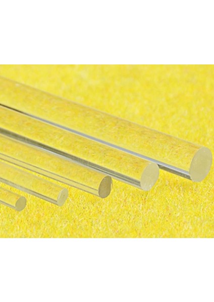 6 mm Çap Şeffaf Akrelik Takoz Sert Plastik Içi Dolu