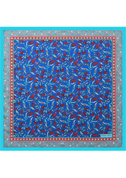 Saks Lale Karanfil Desen Ipeksi Mendil