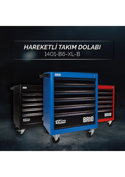 Hareketli Tekerlekli Takım Dolabı Takım Arabası 6 Çekmeceli Kilitli Xl 256 Parça Mavi Dolu fiyatları