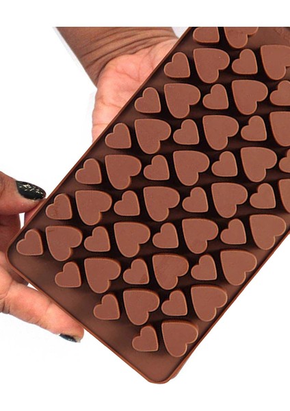 Mini Kalp Figürlü Silikon Çikolata, Kek , Dondurma Kalıbı