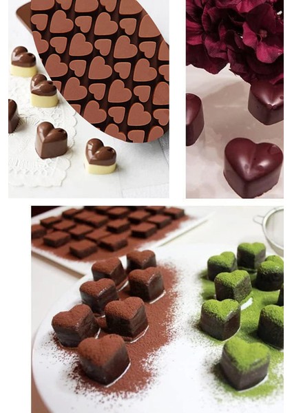 Mini Kalp Figürlü Silikon Çikolata, Kek , Dondurma Kalıbı modelleri