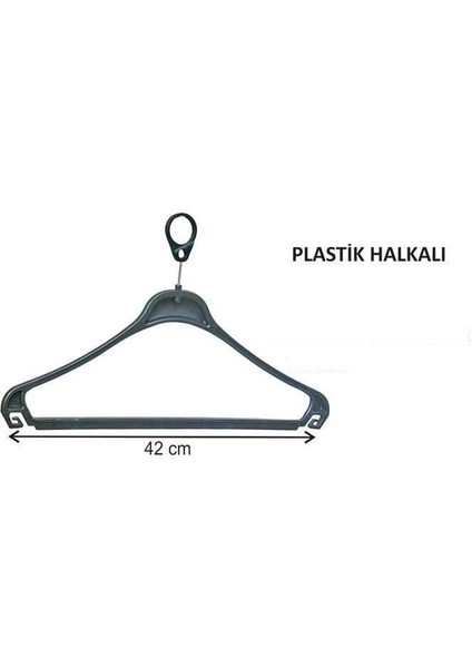 Plastik Halkalı Askı Otel Tipi 24 Adet