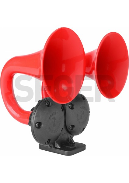81JH Çiftboynuz Havalı Korna 24VOLT Ramhorn Kırmızı