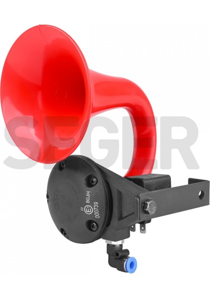 80JH Tek Boynuz Havalı Korna 24VOLT Unichorn Kırmızı