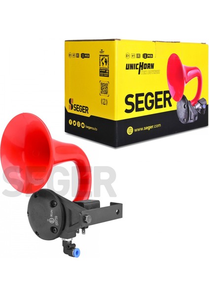 80JH Tek Boynuz Havalı Korna 24VOLT Unichorn Kırmızı modelleri