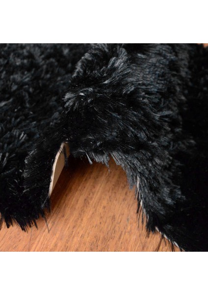Tüy Dökmez Tavşan Tüyü Post Halı Siyah modelleri