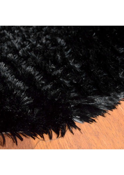 Tüy Dökmez Tavşan Tüyü Post Halı Siyah fırsatları