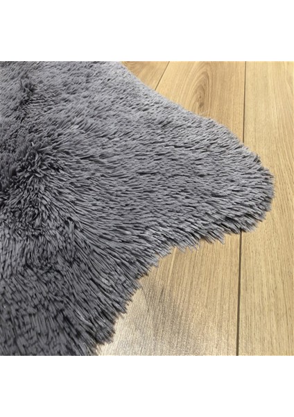 Tüy Dökmez Tavşan Tüyü Post Halı Gri modelleri
