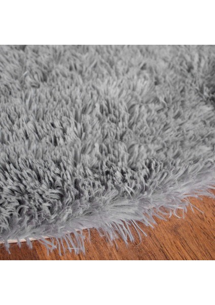 Tüy Dökmez Tavşan Tüyü Post Halı Gri fırsatları