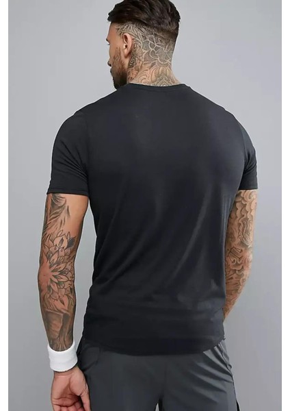 Dri-Fit Training Swoosh Standart Kesim Siyah Erkek Tişört modelleri