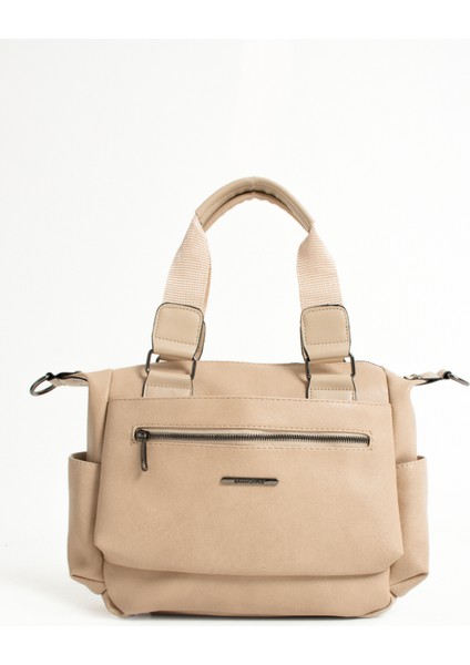 Kadın Suni Deri Çok Gözlü Kullanışlı Ayarlanabilir Çapraz Askılı Omuz Çantası