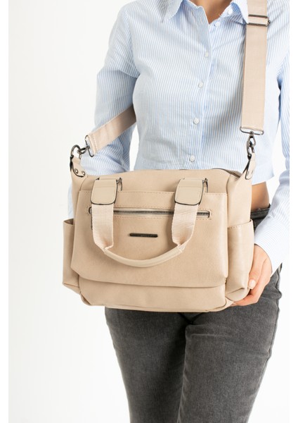 Kadın Suni Deri Çok Gözlü Kullanışlı Ayarlanabilir Çapraz Askılı Omuz Çantası modelleri