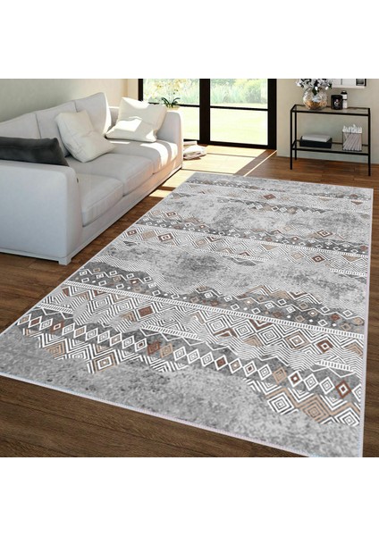 Dijital Baskı Yıkanabilir Kaymaz Taban Salon Halısı ve Yolluk LNA1393-HT703