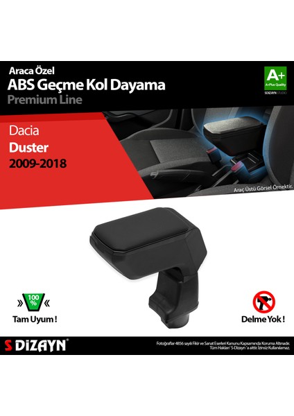 Dacia Duster Kol Dayama Kolçak Geçmeli Abs Siyah 2009-2018