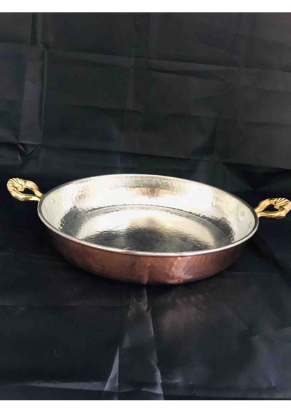 Bakır Yumurta Tavası/sahanı 25 cm (Kalın/ağır)