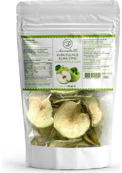 Kurutulmuş Elma Cipsi 80 gr